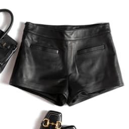 Metallic Genuine Leather Shorts for Women Splendid Korean Style Y2k Hot Micro Thin Pants Girls Casual Low Waist Slim Booty Skort