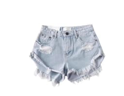 Black Denim Super Shorts Women Summer New Low-rise Ripped Shorts Crimped Sexy Hot Pants