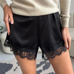 hirigin Women Lace Satin Shorts Silk Y2k Elastic Waist Mini Shorts Coquette Aesthetic Boxer Slip Pettipants French Knickers