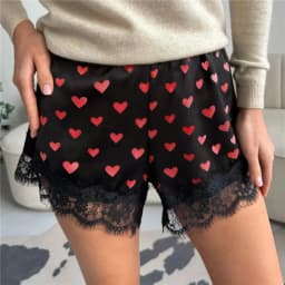 hirigin Women Lace Satin Shorts Silk Y2k Elastic Waist Mini Shorts Coquette Aesthetic Boxer Slip Pettipants French Knickers