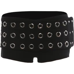 Kliou High Street Style Mini Shorts Woman Metal Rings Hollow Decoration Elastic High Waist Hot Girls Sexy Fashion Skinny Bottoms
