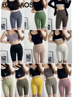 BIVIGAOS Summer Thin Seamless Sharkskin Cycling Shorts Women Tight Elastic Sport Fitness Running Biker Shorts Slim Sexy Shorts