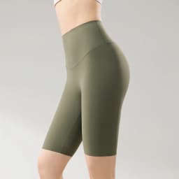BIVIGAOS Summer Thin Seamless High Waist Sharkskin Bicycle Shorts Women Knee Length Tight Biker Shorts Sport Short Leggings
