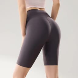 BIVIGAOS Summer Thin Seamless High Waist Sharkskin Bicycle Shorts Women Knee Length Tight Biker Shorts Sport Short Leggings