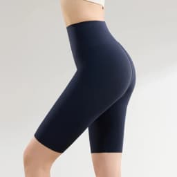 BIVIGAOS Summer Thin Seamless High Waist Sharkskin Bicycle Shorts Women Knee Length Tight Biker Shorts Sport Short Leggings
