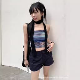 Summer Retro Women Cargo Shorts Y2K High Waist Streetwear Loose Pockets Wide Leg Pants Korean Cotton All Match Female Shorts