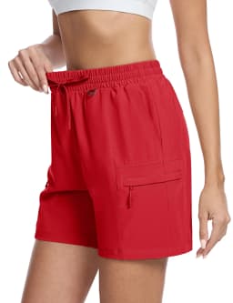 TACVASEN Women's 5" Hiking Cargo Shorts UPF 50+ Lightweight Quick Dry Summer Golf Athletic Casual Work Shorts 4 Pockets Outdoor