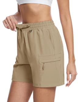 TACVASEN Women's 5" Hiking Cargo Shorts UPF 50+ Lightweight Quick Dry Summer Golf Athletic Casual Work Shorts 4 Pockets Outdoor