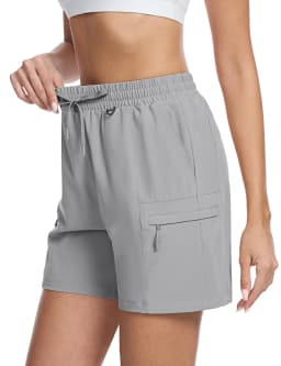 TACVASEN Women's 5" Hiking Cargo Shorts UPF 50+ Lightweight Quick Dry Summer Golf Athletic Casual Work Shorts 4 Pockets Outdoor