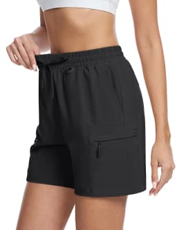 TACVASEN Women's 5" Hiking Cargo Shorts UPF 50+ Lightweight Quick Dry Summer Golf Athletic Casual Work Shorts 4 Pockets Outdoor