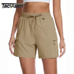 TACVASEN Women's 5" Hiking Cargo Shorts UPF 50+ Lightweight Quick Dry Summer Golf Athletic Casual Work Shorts 4 Pockets Outdoor
