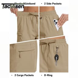 TACVASEN Women's 5" Hiking Cargo Shorts UPF 50+ Lightweight Quick Dry Summer Golf Athletic Casual Work Shorts 4 Pockets Outdoor