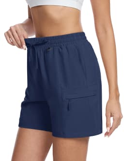 TACVASEN Women's 5" Hiking Cargo Shorts UPF 50+ Lightweight Quick Dry Summer Golf Athletic Casual Work Shorts 4 Pockets Outdoor