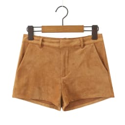 YENKYE Retro Brown Faux Suede Shorts Women High Waist Casual Short Pants