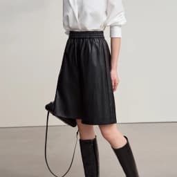 Amii Shorts For Woman 2025 Winter New Straight Versatile Leather Casual Shorts Women's PU Wide-leg Solid Color Pants 12544065