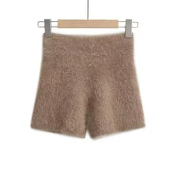 Korean Pantalones Cortos De Mujer Knitted Shorts For Women Fashion Furry High Waist Casual Summer Y2k Pants 2026 New Bottoms