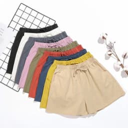 Casual Linen Shorts Women Gym Workout Shorts Cotton Short High Waisted Plus Size Ladies Short Femme Women Shorts Sport Femme