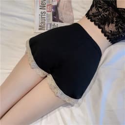 Lace Safety Pants Women's Summer Thin Shorts Women Home Casual Hot Pants Solid Color Fashion Outdoor Ice Silk Bottoming Pants