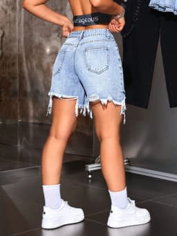 Denim Pant Women Shorts Jeans Vintage Short Pants High Waist Casual Loose Hole Trousers Y2k Streetwear Elegant Summer 2026
