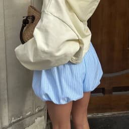 iyundo Luxury Elegant Woman Shorts Women's 2026 Spring Summer Striped Balloon Shorts Casual Wide Leg Paperbag Waist Office Pants