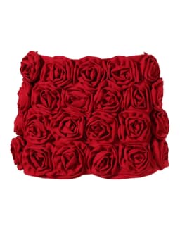 DEAT Fashion Three-dimensional Rose Flower Decoration Women's Shorts Mid Waist Red Mini Shorts Skirts Summer 2024 New 7AB3821