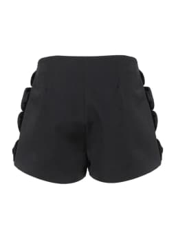 DEAT Fashion Three-dimensional Rose Flower Decoration Women's Shorts Mid Waist Red Mini Shorts Skirts Summer 2024 New 7AB3821