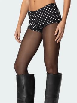 Women Dot Print Shorts Low Rise Bodycon Mini Shorts Summer Sexy Casual Short Pants Streetwear