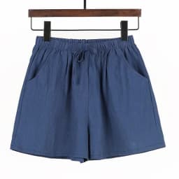 2024 Women Cotton Linen Shorts Summer Casual Solid Pockets Shorts High Waist Loose Shorts for Girls Soft Plus Size Female Short