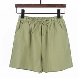 2024 Women Cotton Linen Shorts Summer Casual Solid Pockets Shorts High Waist Loose Shorts for Girls Soft Plus Size Female Short