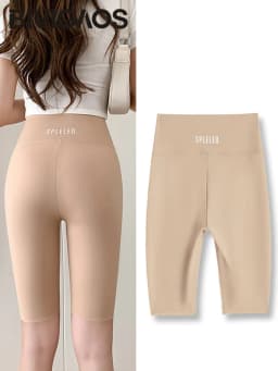 BIVIGAOS Summer Fat Girl Knee Length Cycling Shorts Women High Waist Tight Fit Shark Shorts Sports Yoga Biker Short Leggings