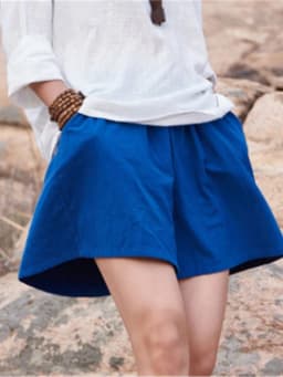 Johnature 2025 Summer New Women's Shorts Cotton Linen Solid Loose Plus Casual More Color Soft Women's Shorts