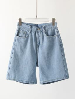 High Waist Long Denim Shorts For Women Summer 2025 Straight Short Jeans Streetwear Slim Women Jeans Denim Pants Jean Shorts