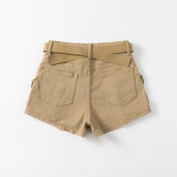 American Vintage Belt Trim High Waist Large Pockets Cargo Shorts Women A-line Long Legs Khaki Casual Shorts Hot Short Pant Chic