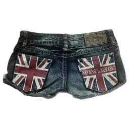 Women Y2K Vintage Shorts Black Embroidered Denim High Waisted Shorts Hot Girl Hip Hop Western Retro Street Style Sexy Aesthetic
