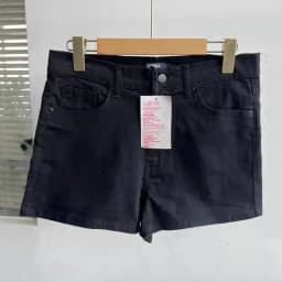 Women Y2K Vintage Shorts Black Embroidered Denim High Waisted Shorts Hot Girl Hip Hop Western Retro Street Style Sexy Aesthetic