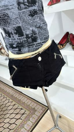 Women Y2K Vintage Shorts Black Embroidered Denim High Waisted Shorts Hot Girl Hip Hop Western Retro Street Style Sexy Aesthetic