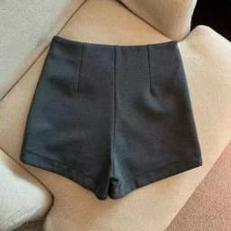 Short Pants Women Black Grey Suits Pantalones Cortos De Mujer Autumn New Slim High Waist Wide Leg Shorts Femme Y2k
