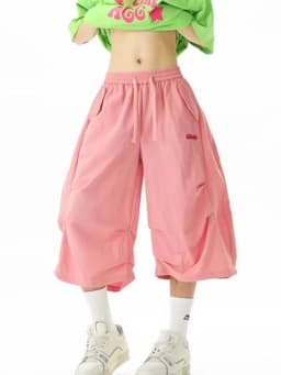 Harajuku Y2K Cargo Shorts Women Streetwear Loose High Waist Calf Length Pants Vintage American Summer Hip Hop Paratrooper Shorts