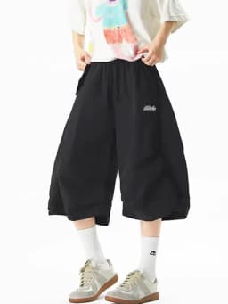 Harajuku Y2K Cargo Shorts Women Streetwear Loose High Waist Calf Length Pants Vintage American Summer Hip Hop Paratrooper Shorts