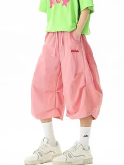 Harajuku Y2K Cargo Shorts Women Streetwear Loose High Waist Calf Length Pants Vintage American Summer Hip Hop Paratrooper Shorts