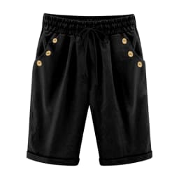 Casual Beach Ladies' Shorts Holiday Vocation Summer Slacks Women Solid Color Casual Button Pocket Elastic High шорты женские