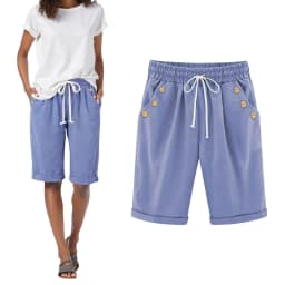 Casual Beach Ladies' Shorts Holiday Vocation Summer Slacks Women Solid Color Casual Button Pocket Elastic High шорты женские