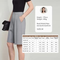 Amii Women's Shorts 2026 Summer New Office Casual Mid-Length Straight Leg Pants Versatile Knee Length Shorts for Women 12622021s