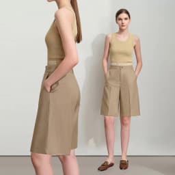 Amii Women's Shorts 2026 Summer New Office Casual Mid-Length Straight Leg Pants Versatile Knee Length Shorts for Women 12622021s
