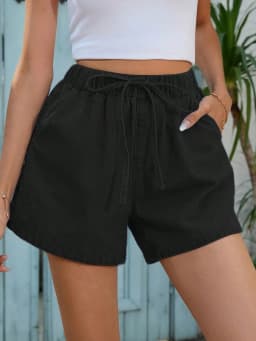 Women's Mid Waist Three Quarter Length Casual No Iron Medium Weight Summer Outdoor Walking Shorts High Waisted Loose Fit