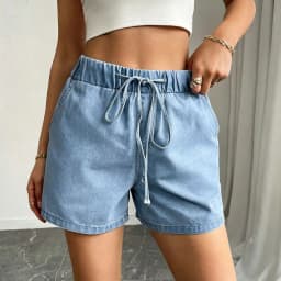 Women's Mid Waist Three Quarter Length Casual No Iron Medium Weight Summer Outdoor Walking Shorts High Waisted Loose Fit