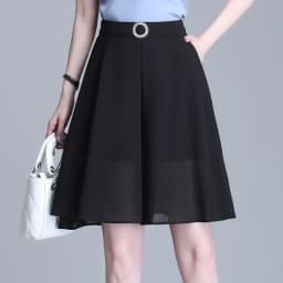 ZUZK Women Loose Cool Casual Chiffon Wide Leg Shorts Summer Comfortable Elastic High Waist Elegant Short Pants Skirt