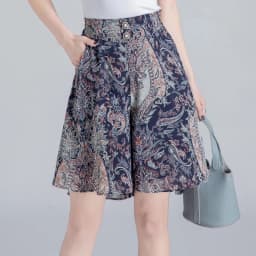 ZUZK Women Loose Cool Casual Chiffon Wide Leg Shorts Summer Comfortable Elastic High Waist Elegant Short Pants Skirt