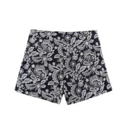 YENKYE New 2025 Women Floral Embroidery Knot Shorts Skirts Vintage High Waist Side Zipper Casual Summer Skort Pantalones Cortos