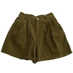 2024 New Corduroy Women's Cargo Shorts Autumn Winter High Waist Wide Leg Shorts Casual Vintage Female Trousers Fashion